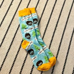 Bob Ross Happy Tree Socks